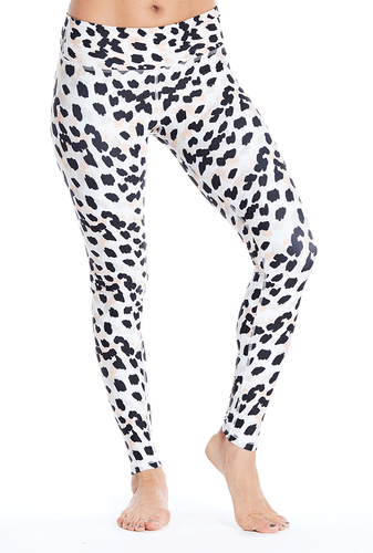 Pink Leopard Leggings - Pink/Black